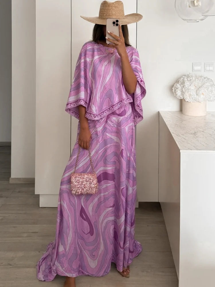 Conjunto Mujer Bohemia - Camisa Falda Larga Vintage Irregular