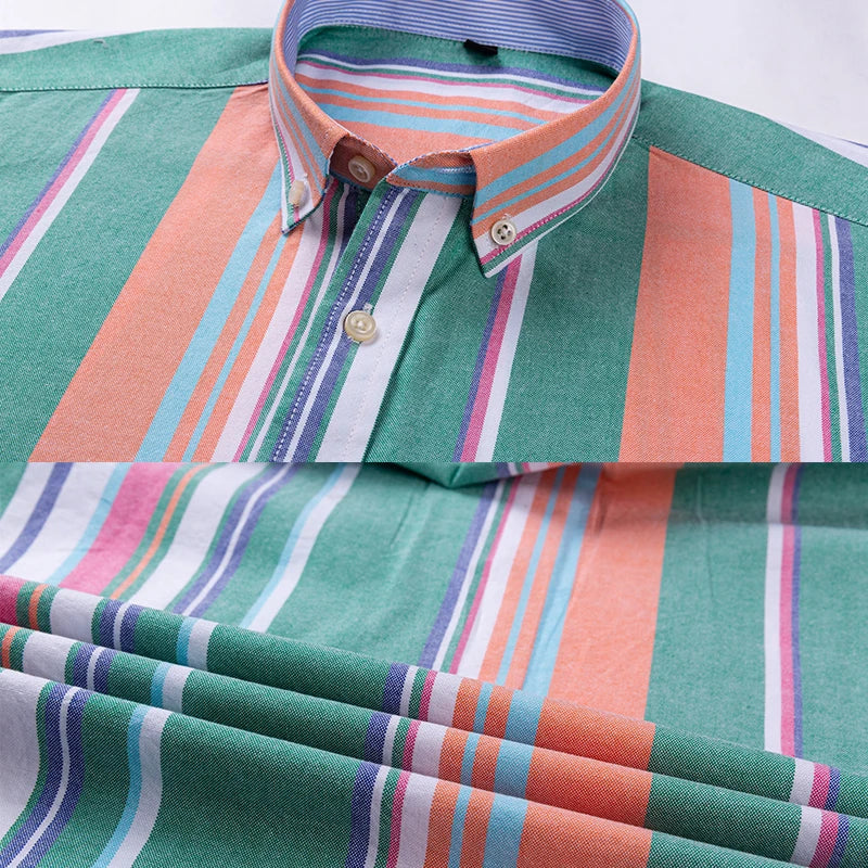 Camisa Hombre Business Cuadros 2024 - Fashion Trabajo Algodón Casual Vestir Slim Fit Manga Larga Botones