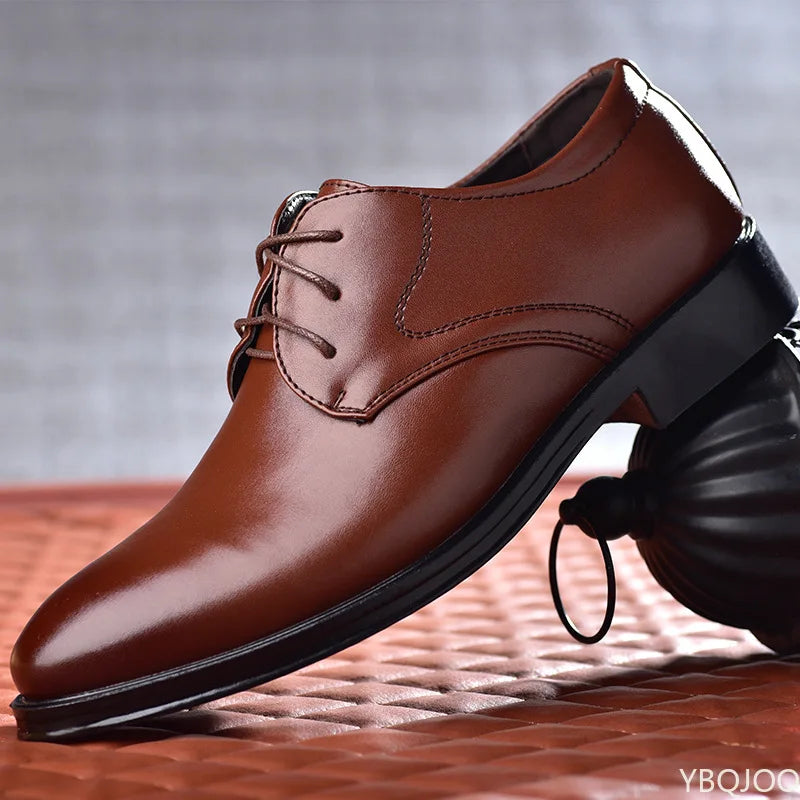 Zapatos Cuero Hombre Business - Vestir Casual Absorción Impactos Resistentes Versátiles