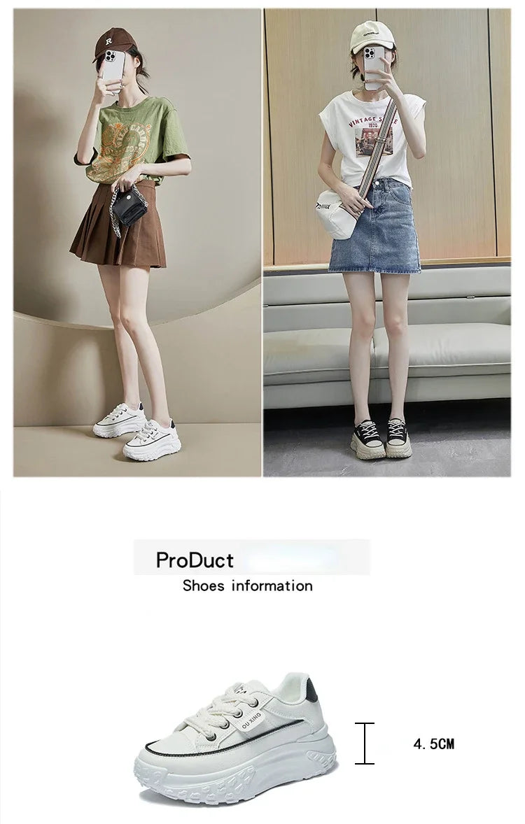 Sneakers Casual Plataforma Mujer - Zapatillas Designer Versátiles Premium