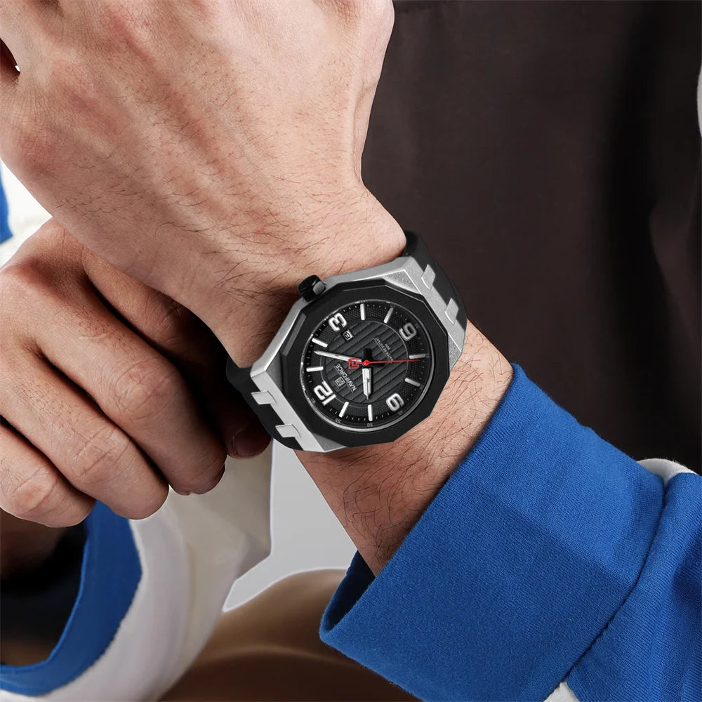 Reloj NAVIFORCE 8079 para Hombre - Cuarzo Fashion Resistente al Agua con Correa de Silicona