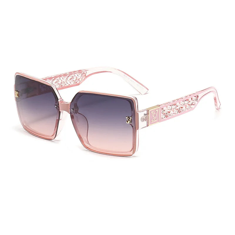 Gafas Sol Mujer Luxury 2025 - Lentes Retro Cuadradas Fashion Degradadas