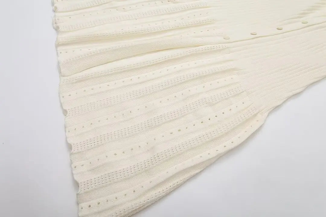 Vestido Punto Mujer Elegante - Vestido Largo Primavera 2025