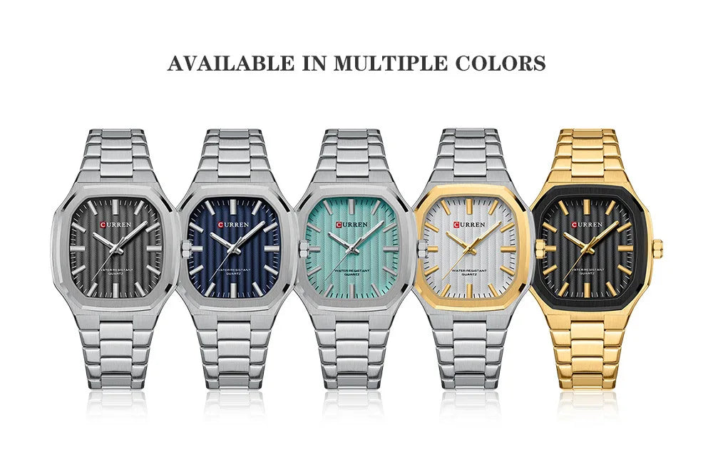 Reloj CURREN 8458 para Hombre - Cuarzo Business Resistente al Agua con Correa de Acero