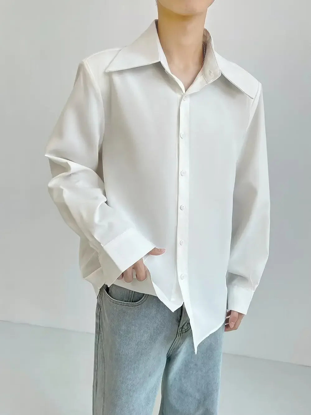 Camisa Hombre Casual Suelta Otoño - Manga Larga Trendy Brands Ins Joven