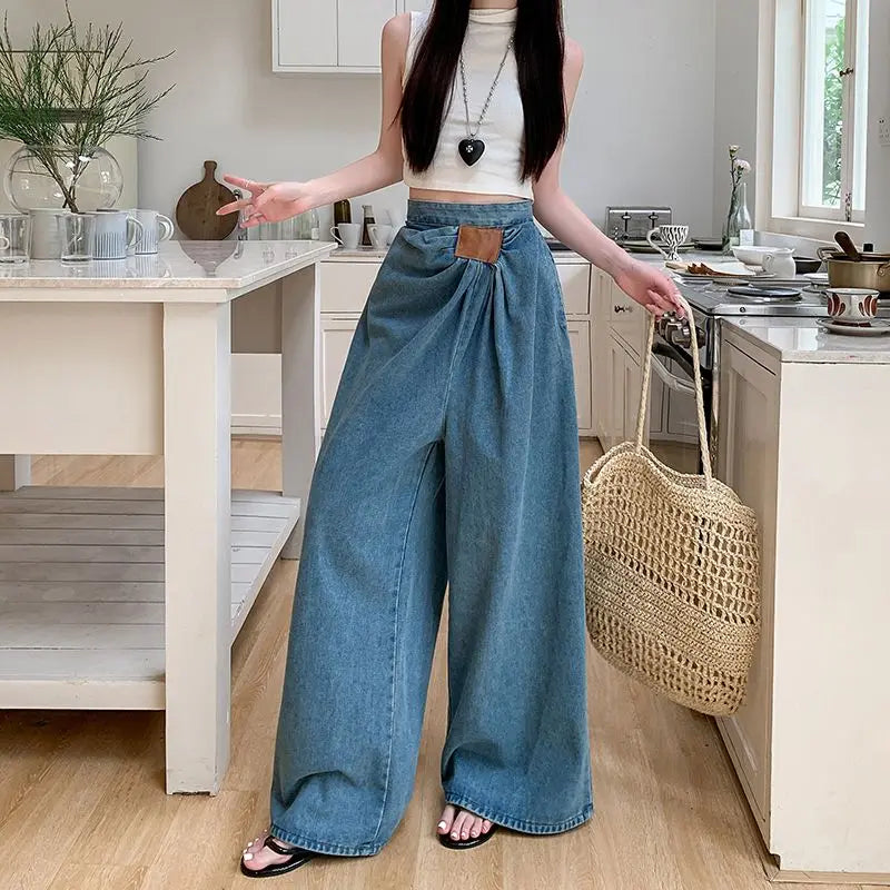 Jeans Mujer Pierna Ancha Americanos - Pantalón Holgado 2025