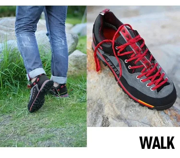 Botas Hombre Senderismo Impermeables - Escalada Anti-Colisión Outdoor Casual Cordones Sneakers Nieve